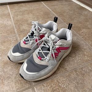 Women's Gray and Pink Sneakers